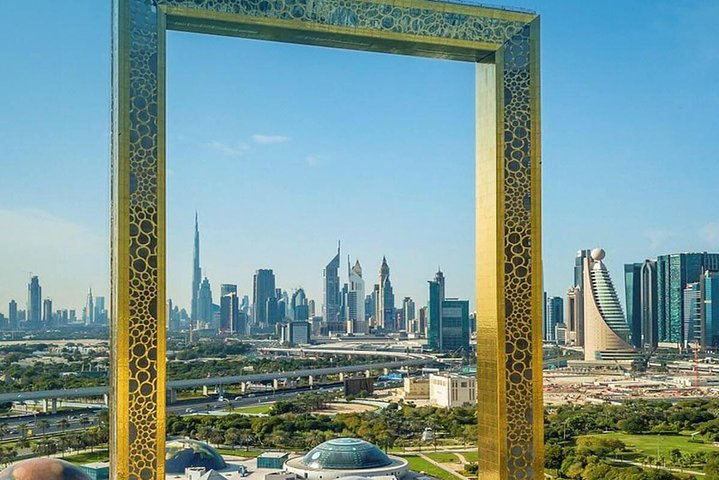 Unveil stunning views of Dubai's skyline framed against iconic landmarks blending modernity with tradition. Experience unique architecture and dynamic cityscapes on this unforgettable journey through Dubai.